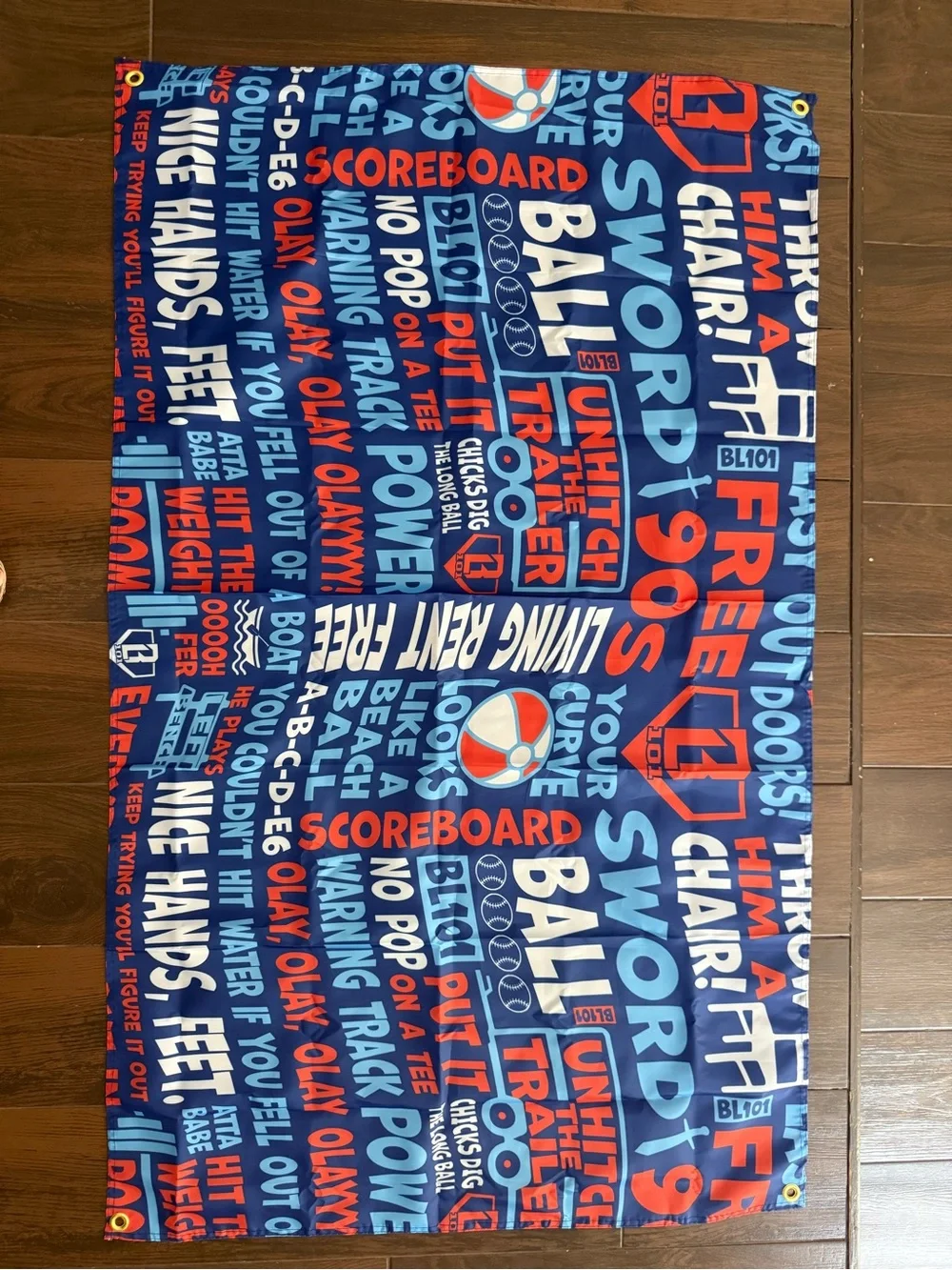 Baseball Lifestyle 101 wall flag